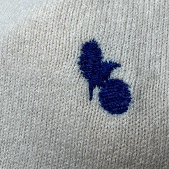 Vintage Spalding V Neck Sweater Vest Mens Large Cream Yellow Tennis Made in USA - Picture 7 of 10